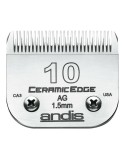 Cuchillas para Recortadora Andis 10 Cerámica Acero Cromado Perro