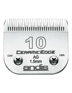 Cuchillas para Recortadora Andis 10 Cerámica Acero Cromado Perro