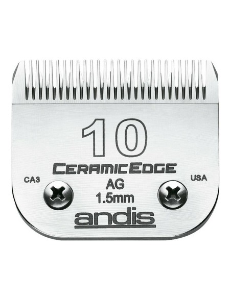 Cuchillas para Recortadora Andis 10 Cerámica Acero Cromado Perro