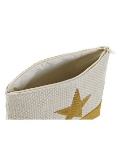 Trousse de toilette DKD Home Decor Naturel Menthe Étoile Moutarde méditerranéen (25 x 6,5 x 16 cm) (2 Unités)