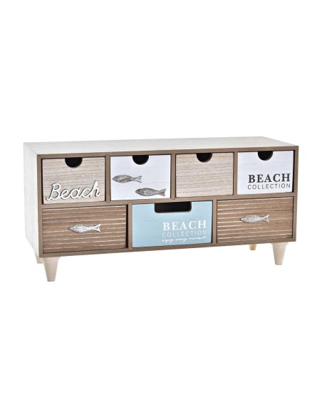 Scatola-Portagioie DKD Home Decor 40 x 16 x 19 cm Legno Marrone Turchese Scatola-Portagioie DKD Home Decor 40 x 16 x 19 cm Legno Marrone Turchese