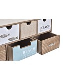 Scatola-Portagioie DKD Home Decor 40 x 16 x 19 cm Legno Marrone Turchese