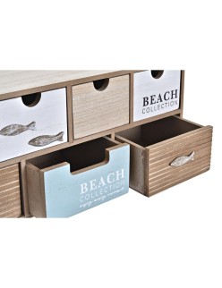 Scatola-Portagioie DKD Home Decor 40 x 16 x 19 cm Legno Marrone Turchese