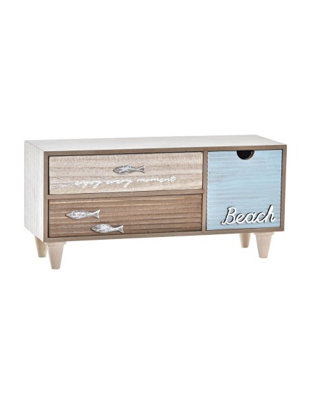 Scatola-Portagioie DKD Home Decor Marrone Turchese Legno 34 x 13 x 16 cm Scatola-Portagioie DKD Home Decor Marrone Turchese Legno 34 x 13 x 16 cm