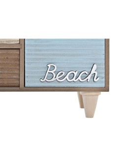 Scatola-Portagioie DKD Home Decor Marrone Turchese Legno 34 x 13 x 16 cm