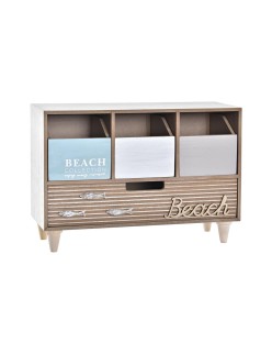Scatola-Portagioie DKD Home Decor Legno Marrone Turchese 34 x 14 x 24 cm