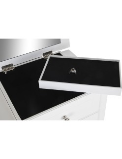 Portagioie Verticale DKD Home Decor Specchio MDF Romantico (37 x 27 x 90 cm)