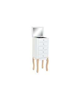 Portagioie Verticale DKD Home Decor Specchio MDF Romantico (37 x 27 x 90 cm)