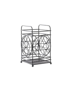 Scolaposate DKD Home Decor Nero Metallo Geometrico 12 x 12 x 20 cm