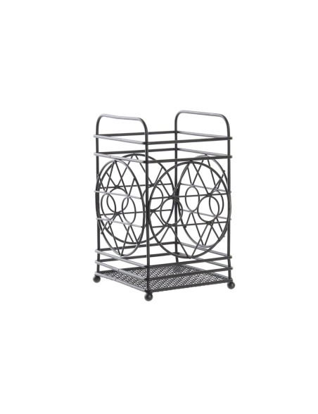 Scolaposate DKD Home Decor Nero Metallo Geometrico 12 x 12 x 20 cm