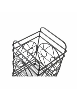 Scolaposate DKD Home Decor Nero Metallo Geometrico 12 x 12 x 20 cm