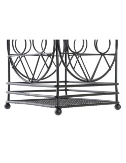 Scolaposate DKD Home Decor Nero Metallo Geometrico 12 x 12 x 20 cm