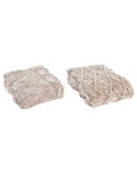 Decke DKD Home Decor 150 x 125 x 1 cm Hellrosa (2 Stück)