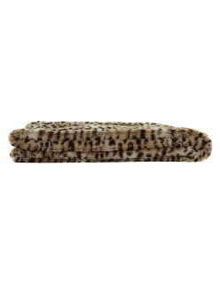 Coperta DKD Home Decor Selvaggio Nero Arancio (130 x 170 x 2 cm)