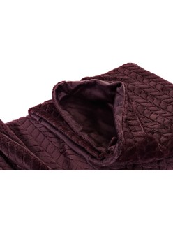 Couverture DKD Home Decor Flèches Mauve (130 x 170 x 2 cm)