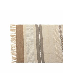 Alfombra DKD Home Decor Marrón Poliéster Algodón (117 x 198 x 0,7 cm)