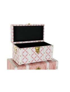 Set di Bauli DKD Home Decor Poliuretano Legno MDF (60 x 35 x 41 cm)