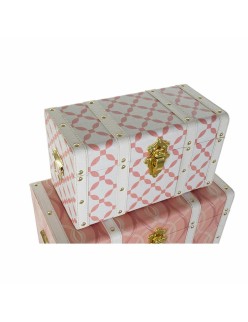 Set di Bauli DKD Home Decor Poliuretano Legno MDF (60 x 35 x 41 cm)