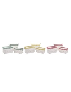 Juego de Cestas DKD Home Decor 35 x 21 x 20 cm