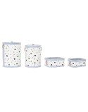 Juego de Cestas DKD Home Decor Estrellas Bambú 36 x 36 x 50 cm (4 pcs)