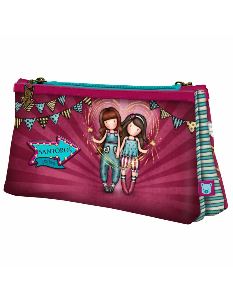 Zweifaches Mehrzweck-Etui Gorjuss Fireworks Granatrot (21.5 x 11,5 x 5 cm)