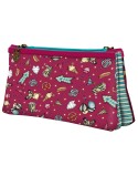 Portatodo Doble Gorjuss Fireworks Granate (21.5 x 11,5 x 5 cm)