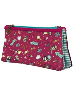 Portatodo Doble Gorjuss Fireworks Granate (21.5 x 11,5 x 5 cm)