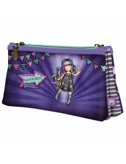 Portatodo Doble Gorjuss Up and away Morado (21.5 x 11,5 x 5 cm)