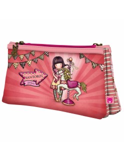 Portatodo Doble Gorjuss Carousel Salmón (21.5 x 11,5 x 5 cm)