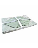 Conjunto de toalhas de mesa DKD Home Decor Bloemen 150 x 250 x 0,5 cm Verde