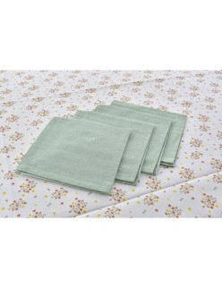 Conjunto de toalhas de mesa DKD Home Decor Bloemen 150 x 250 x 0,5 cm Verde