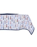 Conjunto de toalhas de mesa DKD Home Decor 150 x 250 x 0,5 cm Vermelho Azul Branco (2 Unidades)