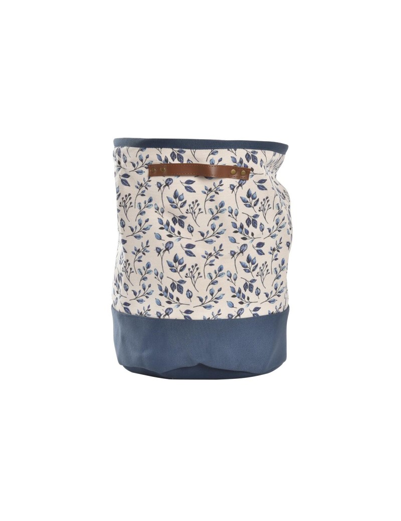 Cesto para la Ropa Sucia DKD Home Decor Azul Blanco Plástico 30 x 30 x 40 cm