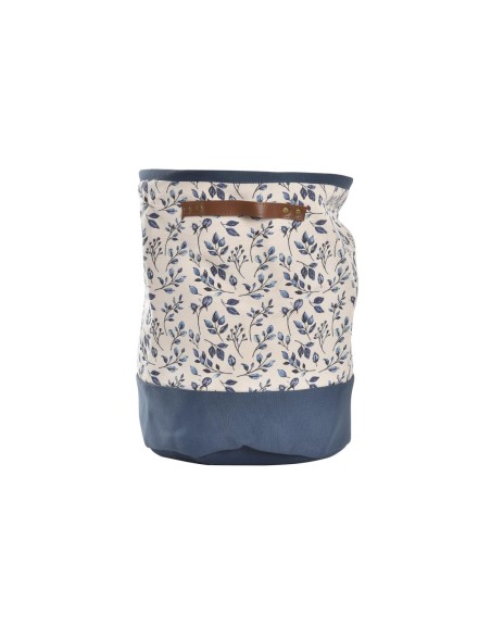 Cesto para la Ropa Sucia DKD Home Decor Azul Blanco Plástico 30 x 30 x 40 cm