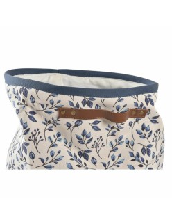 Cesto para la Ropa Sucia DKD Home Decor Azul Blanco Plástico 30 x 30 x 40 cm