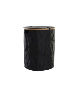 Panier à linge DKD Home Decor Noir Chêne Feutre (44 x 44 x 57 cm)