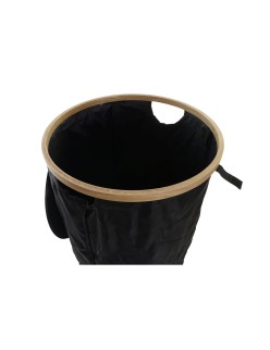 Panier à linge DKD Home Decor Noir Chêne Feutre (44 x 44 x 57 cm)