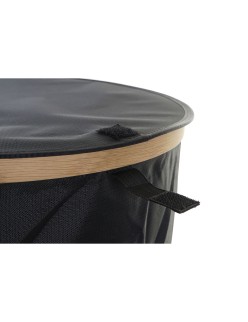Panier à linge DKD Home Decor Noir Chêne Feutre (44 x 44 x 57 cm)