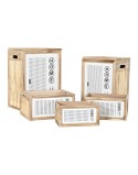 Cesto para la Ropa Sucia DKD Home Decor Natural Madera de Paulonia (40 x 30 x 55 cm) (5 Piezas)