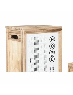 Cesto para la Ropa Sucia DKD Home Decor Natural Madera de Paulonia (40 x 30 x 55 cm) (5 Piezas)