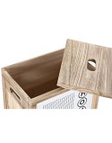Cesto para la Ropa Sucia DKD Home Decor Natural Madera de Paulonia (40 x 30 x 55 cm) (5 Piezas)