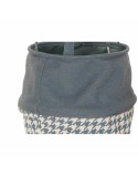 Panier à linge DKD Home Decor Pied de coq Jaune Gris Gris foncé 28 x 28 x 28 cm (3 Unités)