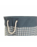 Panier à linge DKD Home Decor Pied de coq Gris Bleu Jaune 45 x 45 x 45 cm (3 Unités)