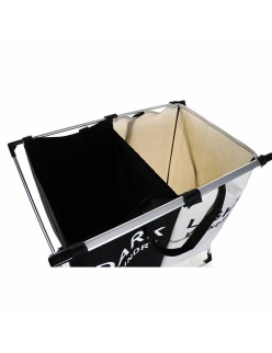 Cesto para la Ropa Sucia DKD Home Decor Plegable Doble Metal Poliéster (63 x 37 x 61 cm)