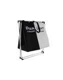 Cesto para la Ropa Sucia DKD Home Decor Plegable Doble Metal Poliéster (63 x 37 x 61 cm)