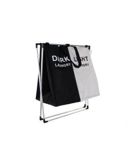 Panier à linge DKD Home Decor Pliable Double Métal Polyester (63 x 37 x 61 cm)