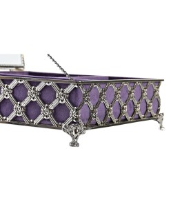Caja-Joyero DKD Home Decor Cristal Metal (22 x 22 x 7 cm)