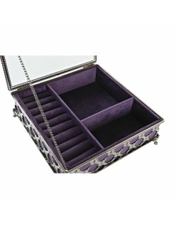 Box-Schmuckkästchen DKD Home Decor Kristall Metall (22 x 22 x 7 cm)