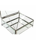Box-Schmuckkästchen DKD Home Decor Durchsichtig Silberfarben Metall Kristall 25 x 21 x 10 cm