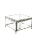 Box-Schmuckkästchen DKD Home Decor Kristall Metall 16 x 16 x 10 cm Silberfarben Durchsichtig